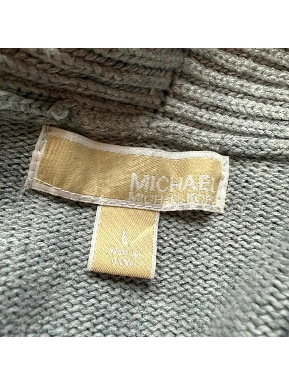 Michael Kors Gray Knit Cardigan with Belt